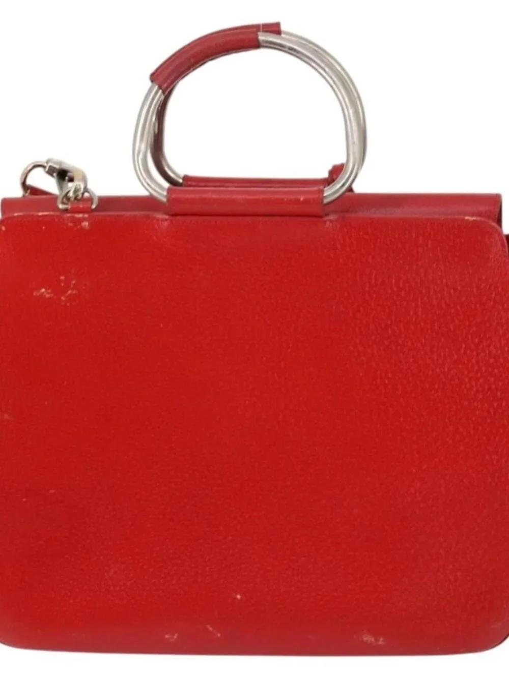 GUCCI Hand Bag Leather 2way Red 000 2058 0307 5 Auth